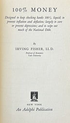 100% MONEY (Signed and Inscribed) Keeping checking banks 100% liquid against inflation/deflation...