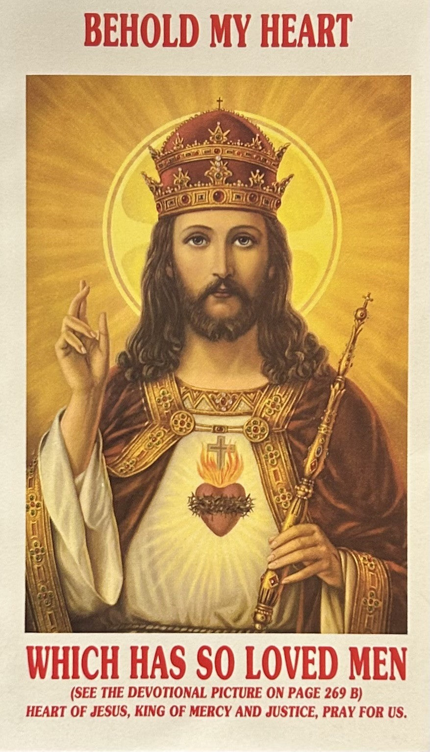 BEHOLD MY HEART Which Has So Loved Men