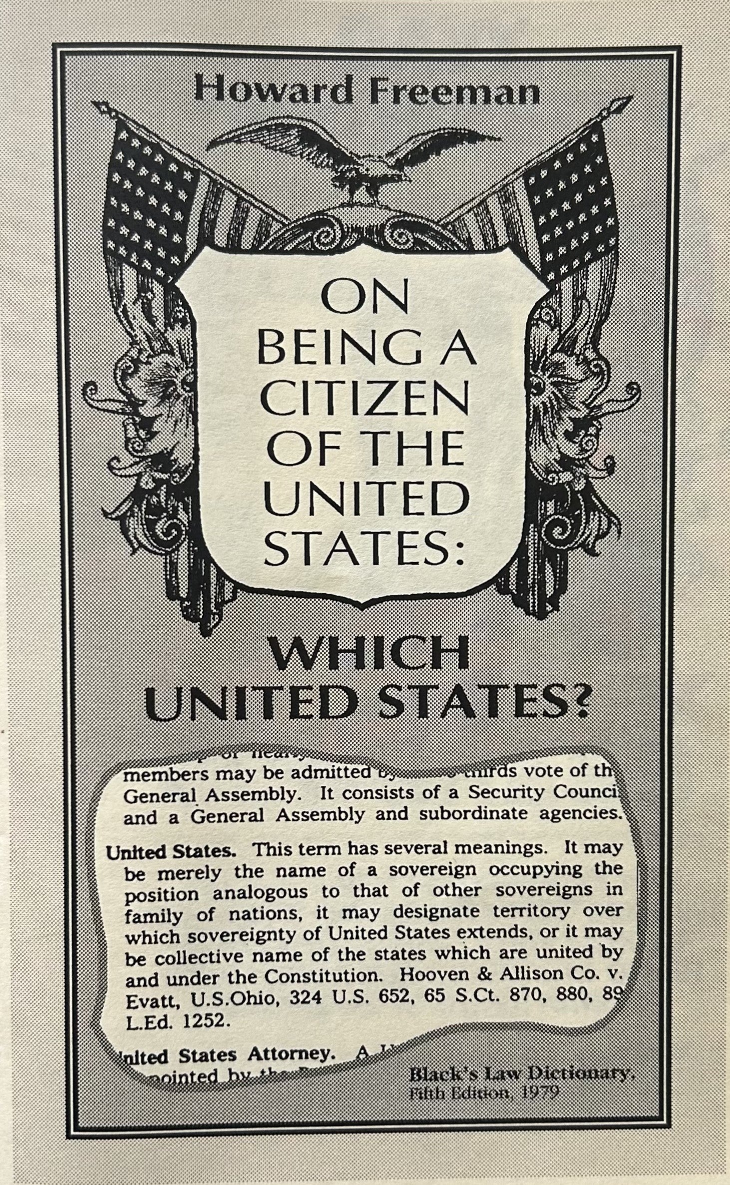 ON BEING A CITIZEN OF THE UNITED STATES