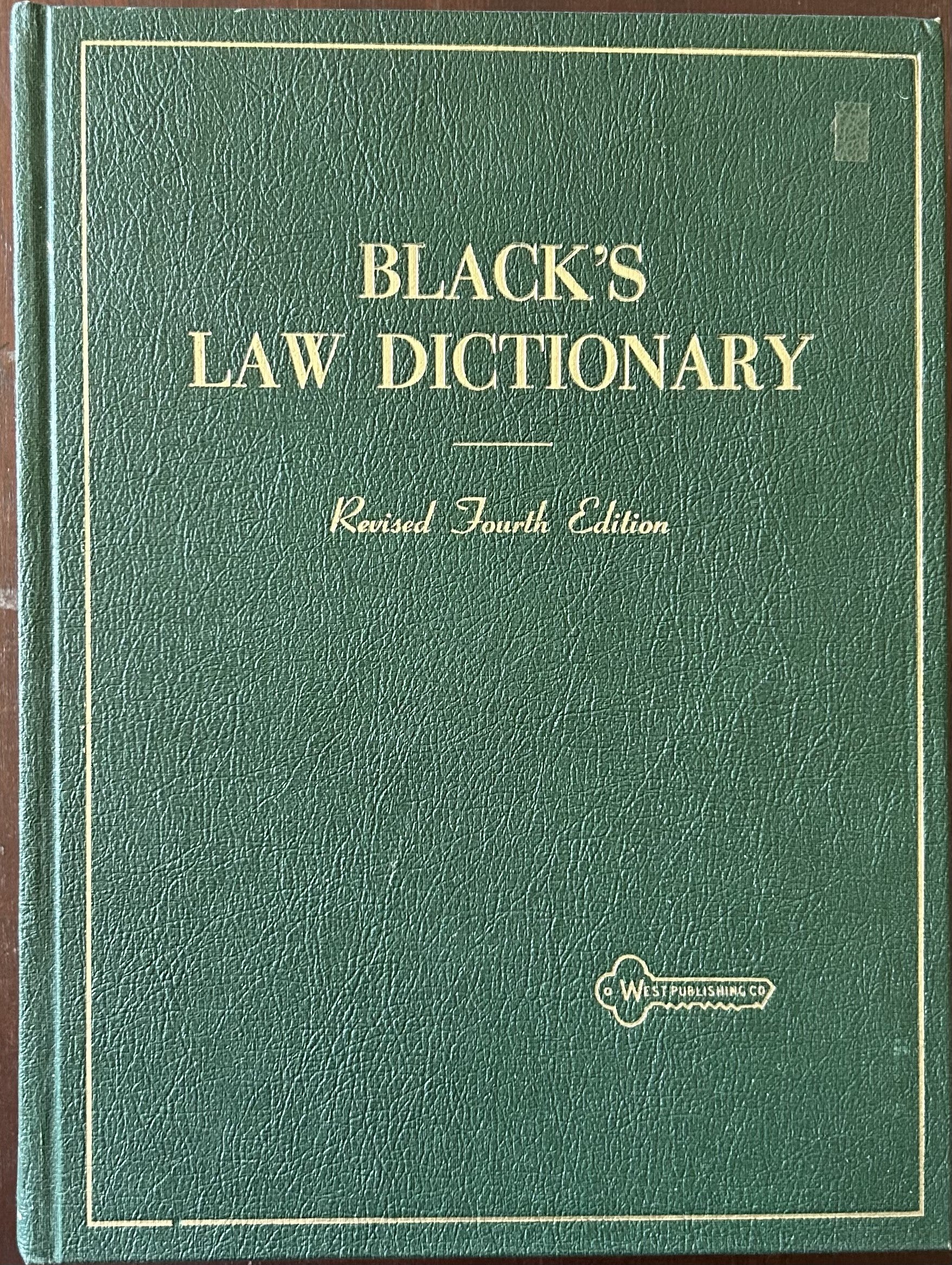 BLACKS LAW DICTIONARY (Revised 4th Edition)