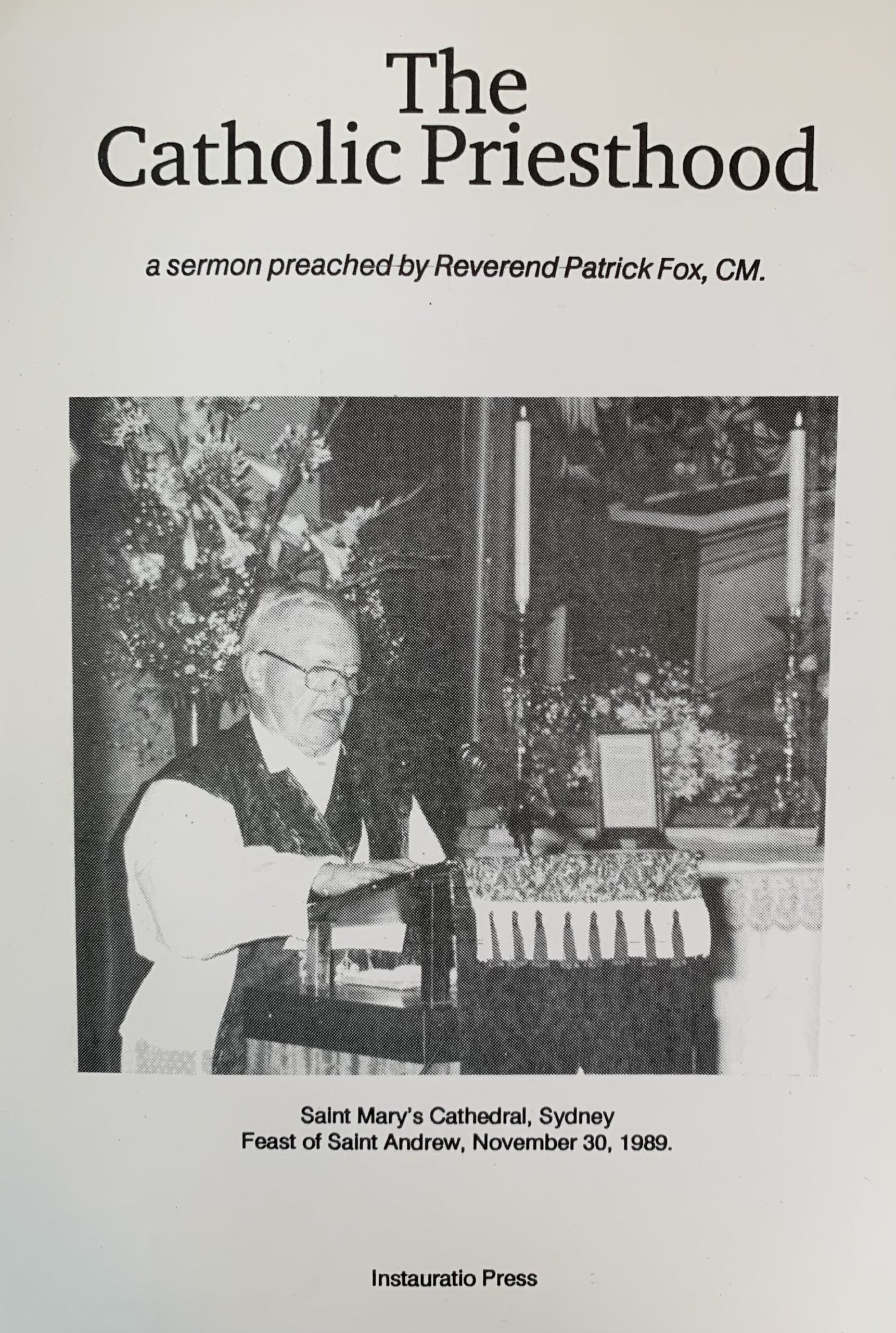 THE CATHOLIC PRIESTHOOD