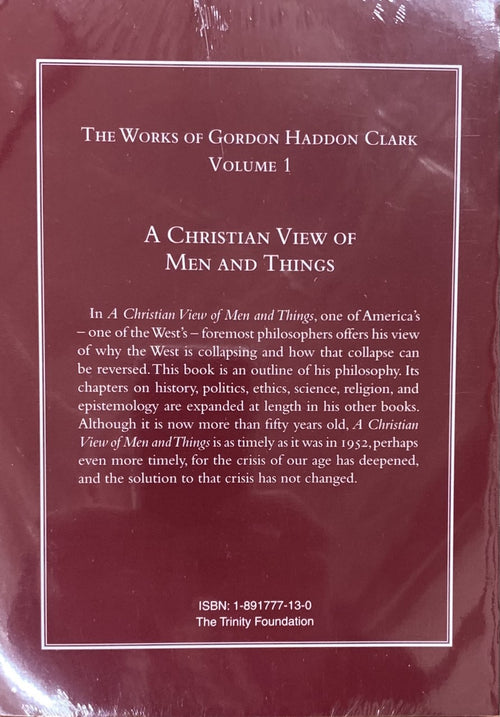 A CHRISTIAN VIEW OF MEN AND THINGS