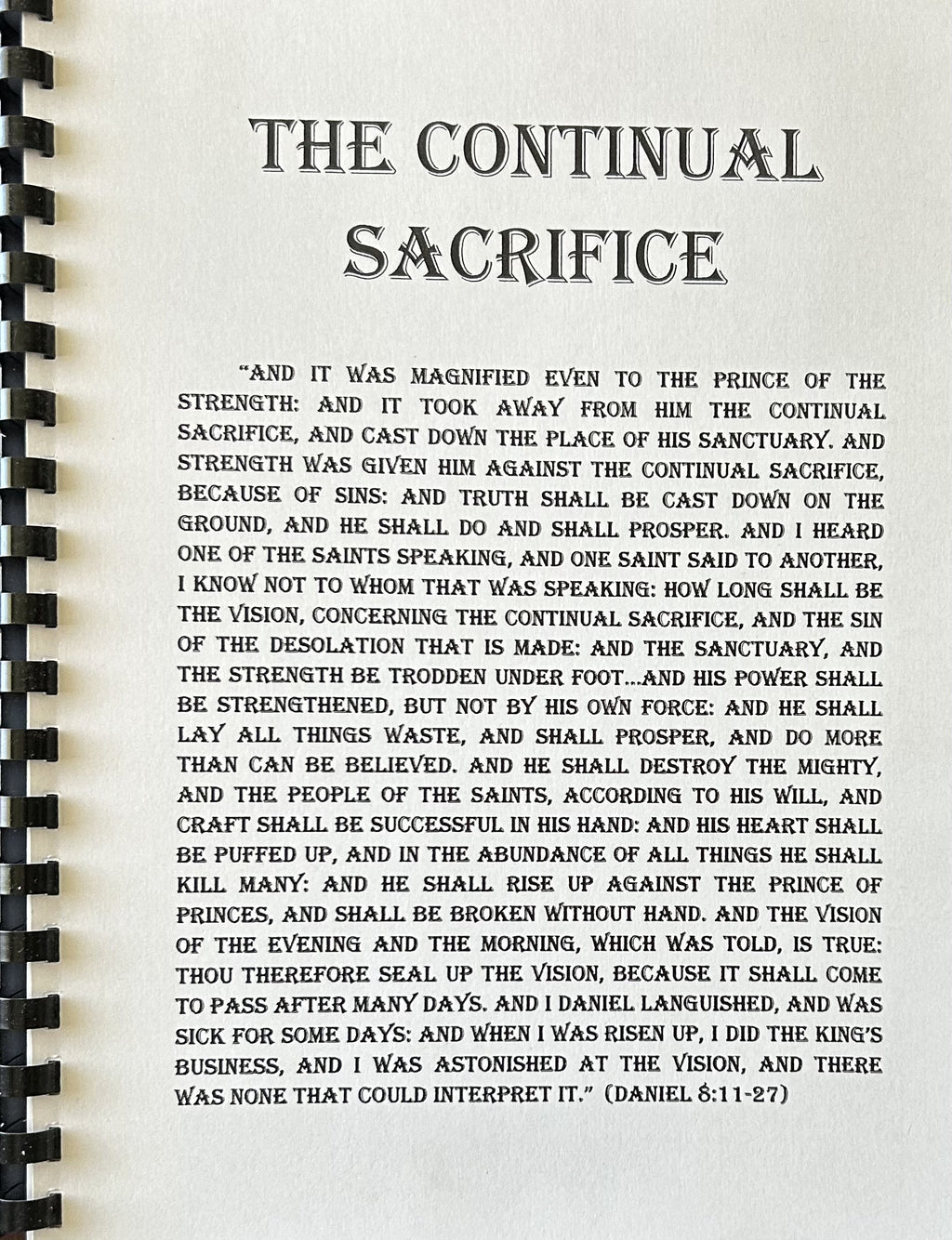 THE CONTINUAL SACRIFICE
