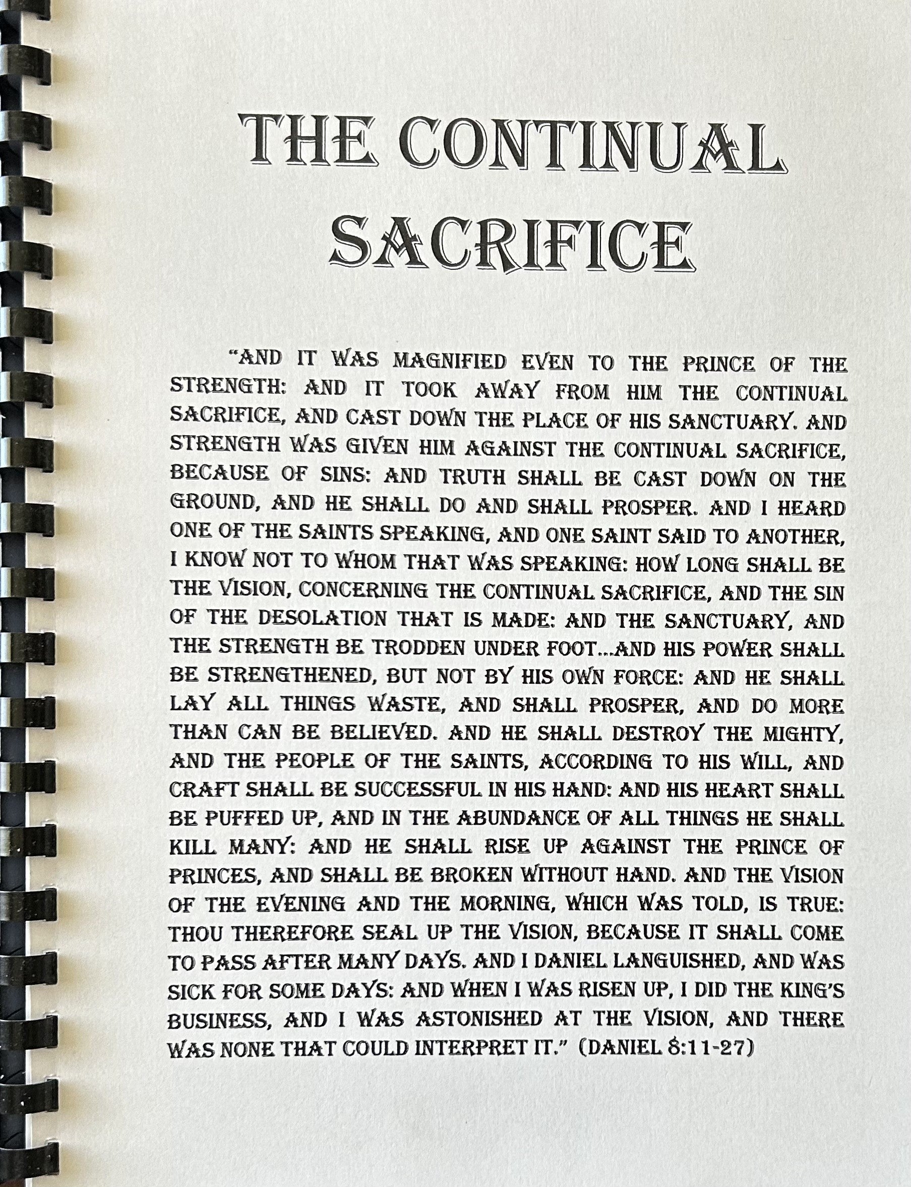 THE CONTINUAL SACRIFICE