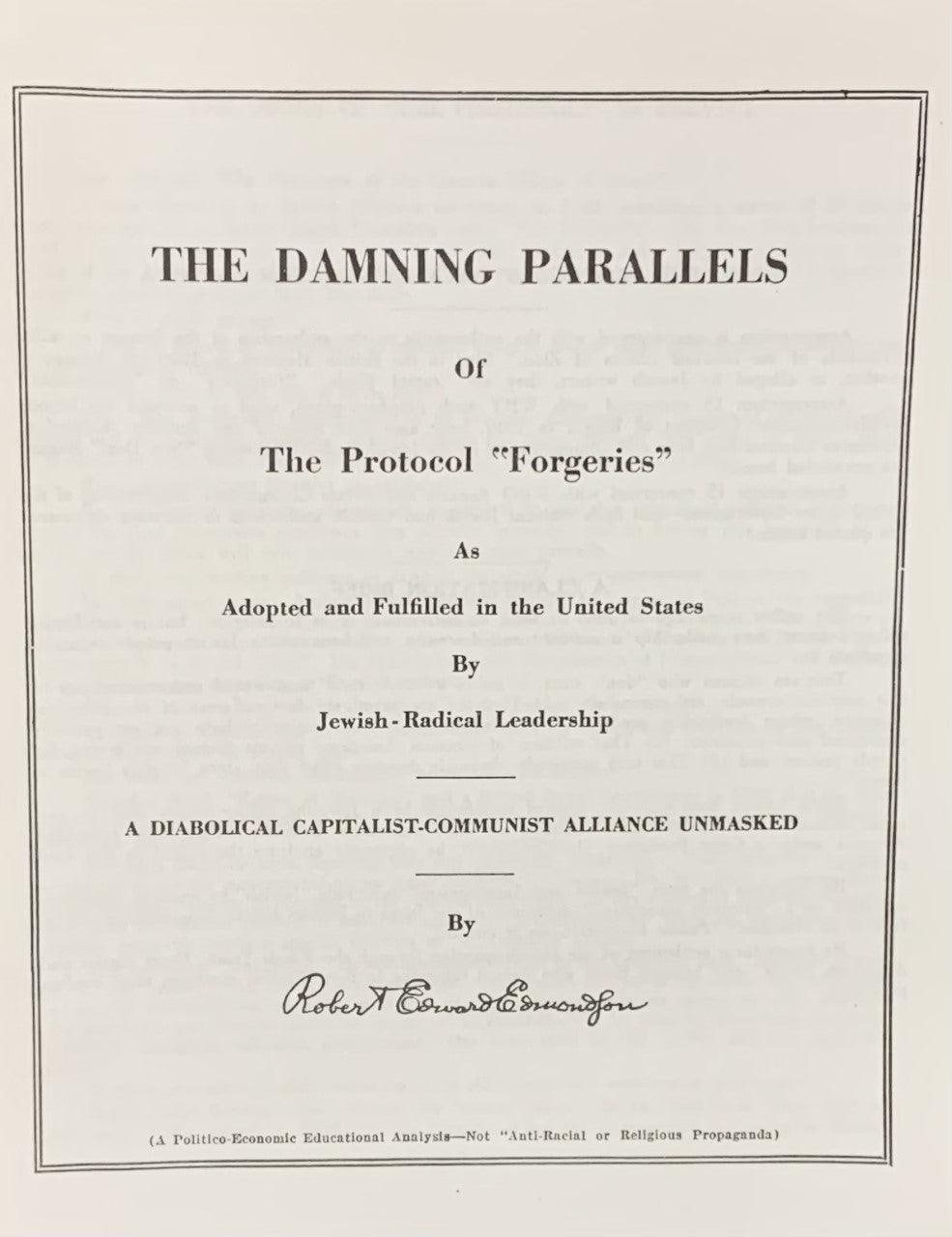 THE DAMNING PARALLELS OF THE PROTOCOL "FORGERIES"