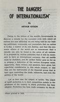 THE DANGERS OF INTERNATIONALISM