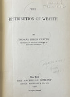 THE DISTRIBUTION OF WEALTH (1908)
