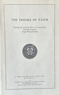 THE DOGMA OF FAITH "Outside the Church there is no Salvation" Defended against Right-Wing Liberals
