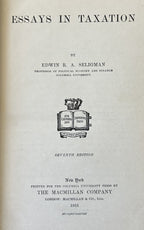 ESSAYS IN TAXATION
