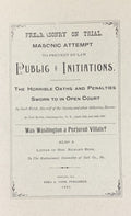 FREEMASONRY ON TRIAL