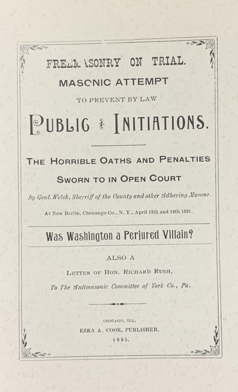 FREEMASONRY ON TRIAL