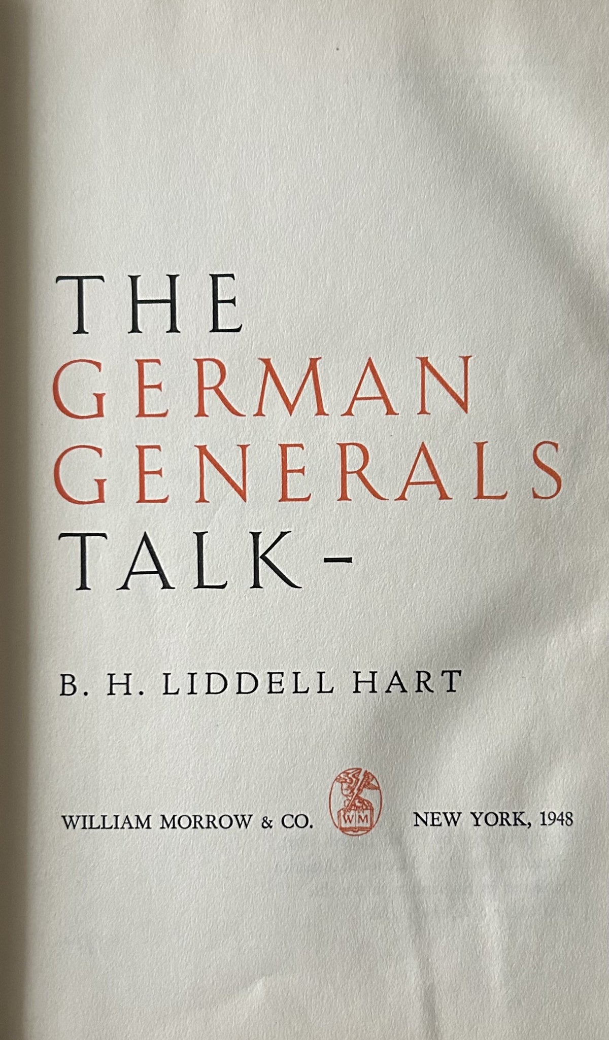 THE GERMAN GENERALS TALK