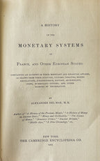 HISTORY OF MONETARY SYSTEMS OF FRANCE AND OTHER EUROPEAN STATES (1903)