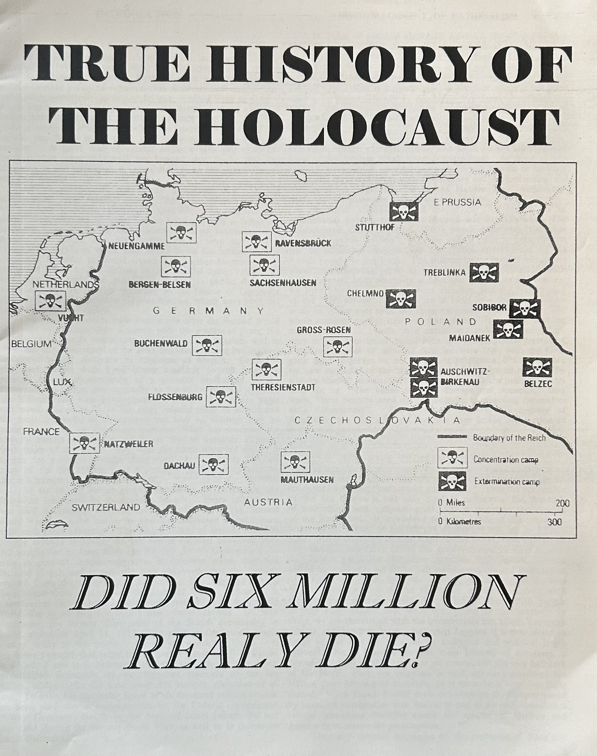 TRUE HISTORY OF THE HOLOCAUST Did Six Million Really Die?