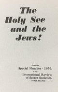 THE HOLY SEE AND THE JEWS!