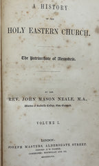 HISTORY OF THE HOLY EASTERN CHURCH (2 Volumes, orig 1847 edition)