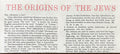 THE ORIGINS OF THE JEWS