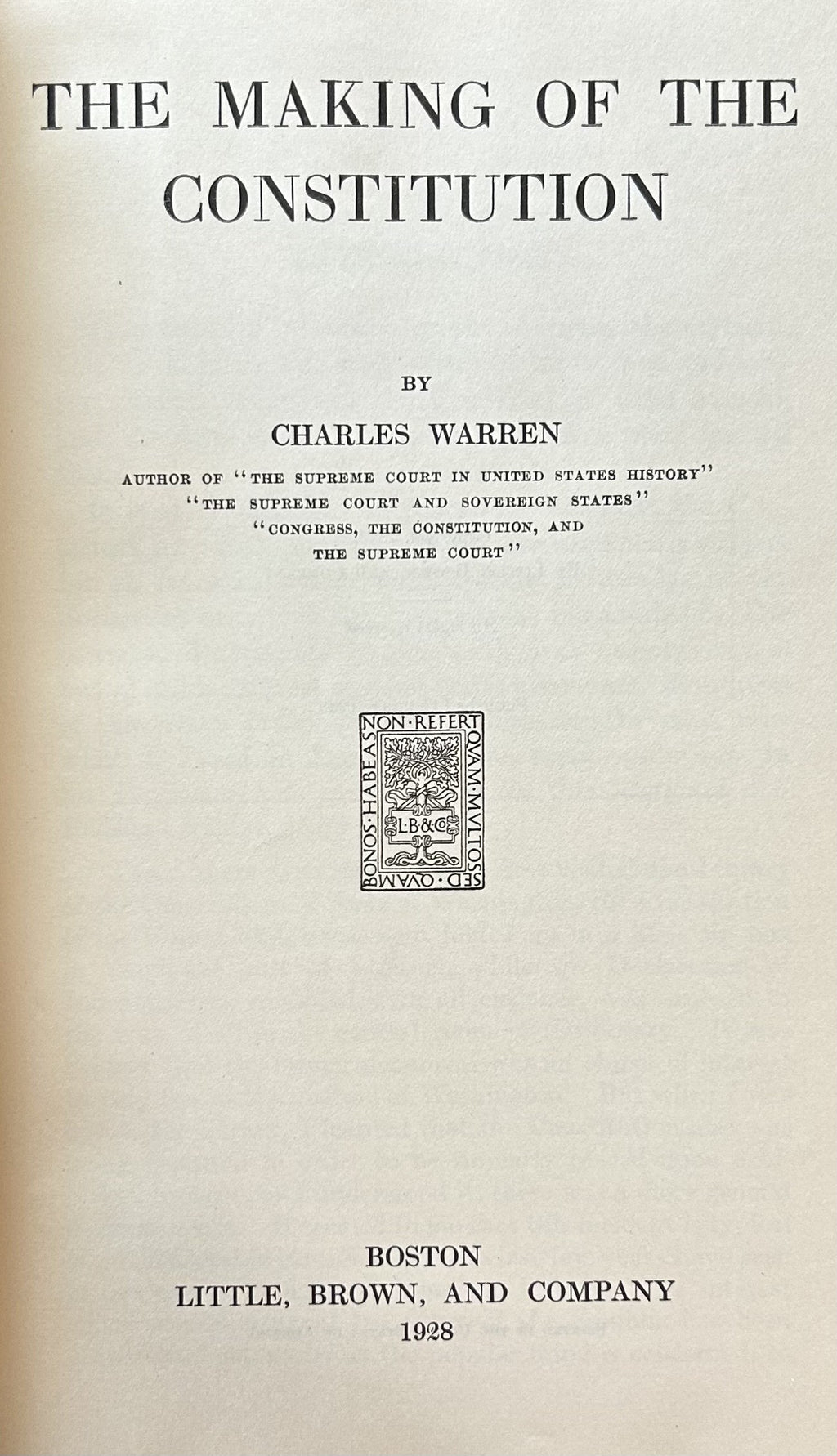 THE MAKING OF THE CONSTITUTION