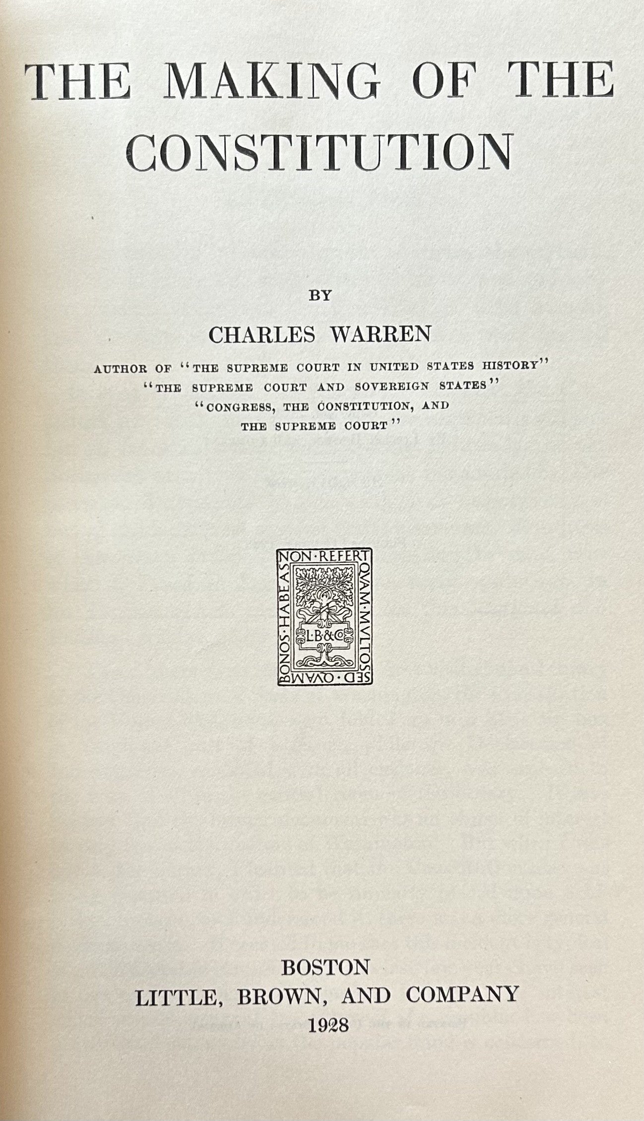 THE MAKING OF THE CONSTITUTION