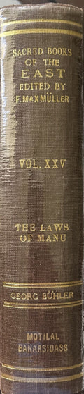 SACRED BOOKS OF THE EAST Vol XXV, The Laws of Manu