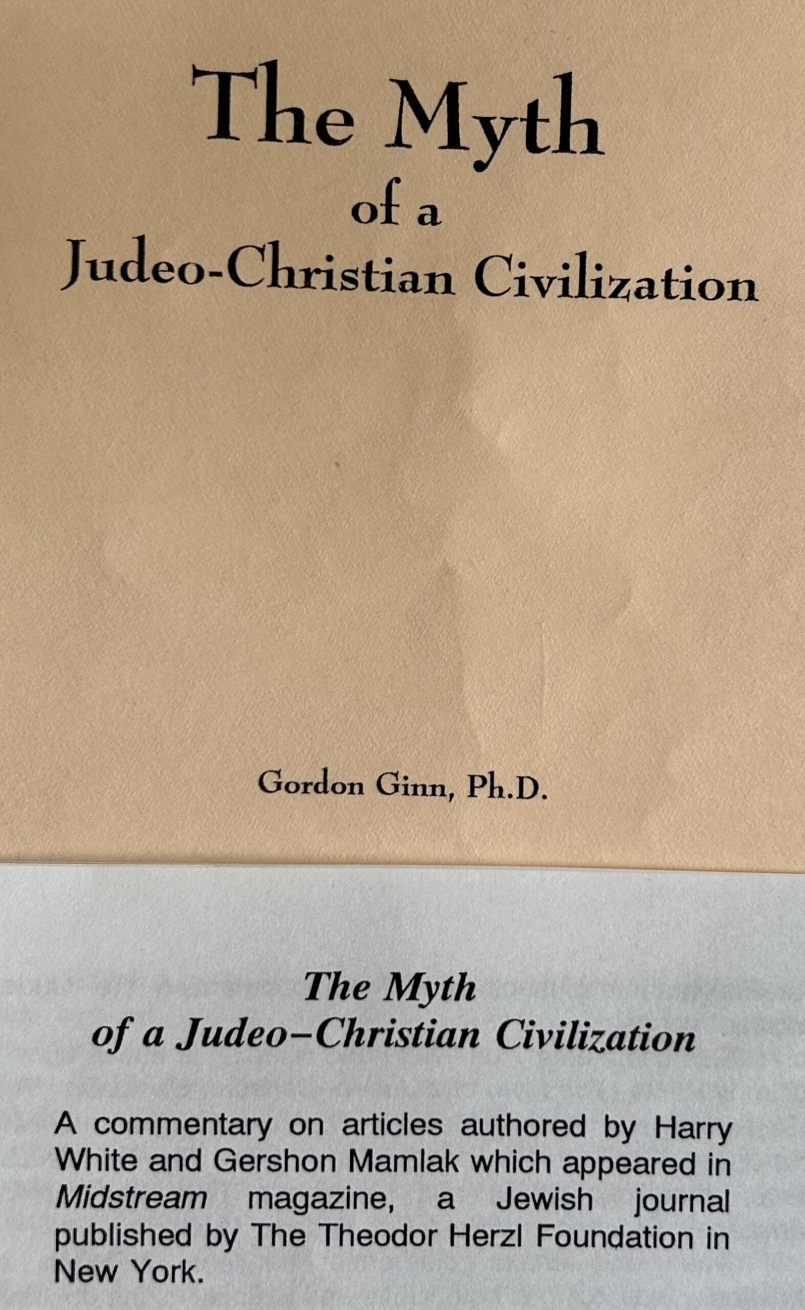 THE MYTH of a Judeo-Christian Civilization