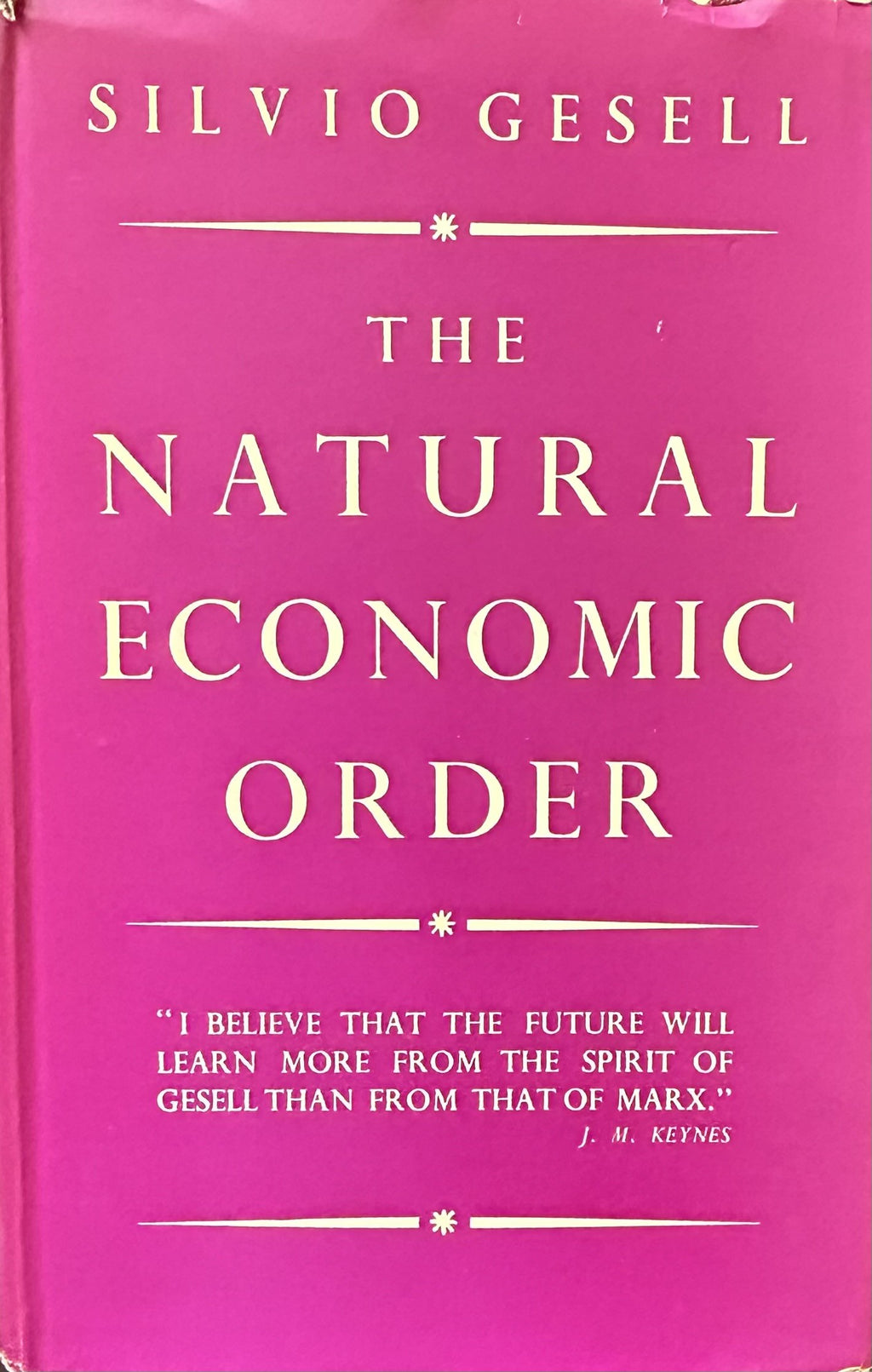 THE NATURAL ECONOMIC ORDER