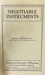 NEGOTIABLE INSTRUMENTS
