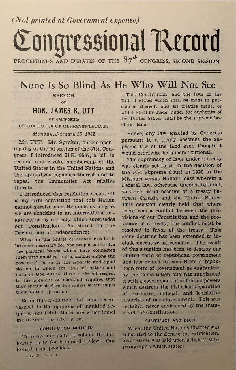 NONE IS SO BLIND AS HE WHO WILL NOT SEE