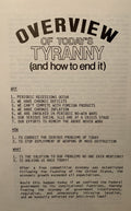 OVERVIEW OF TODAY'S TYRANNY (and How to End It)