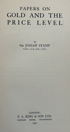 PAPERS ON GOLD AND THE PRICE LEVEL (Signed)