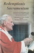 REDEMPTIONIS SACRAMENTUM Instructions...Most Holy Eucharist...