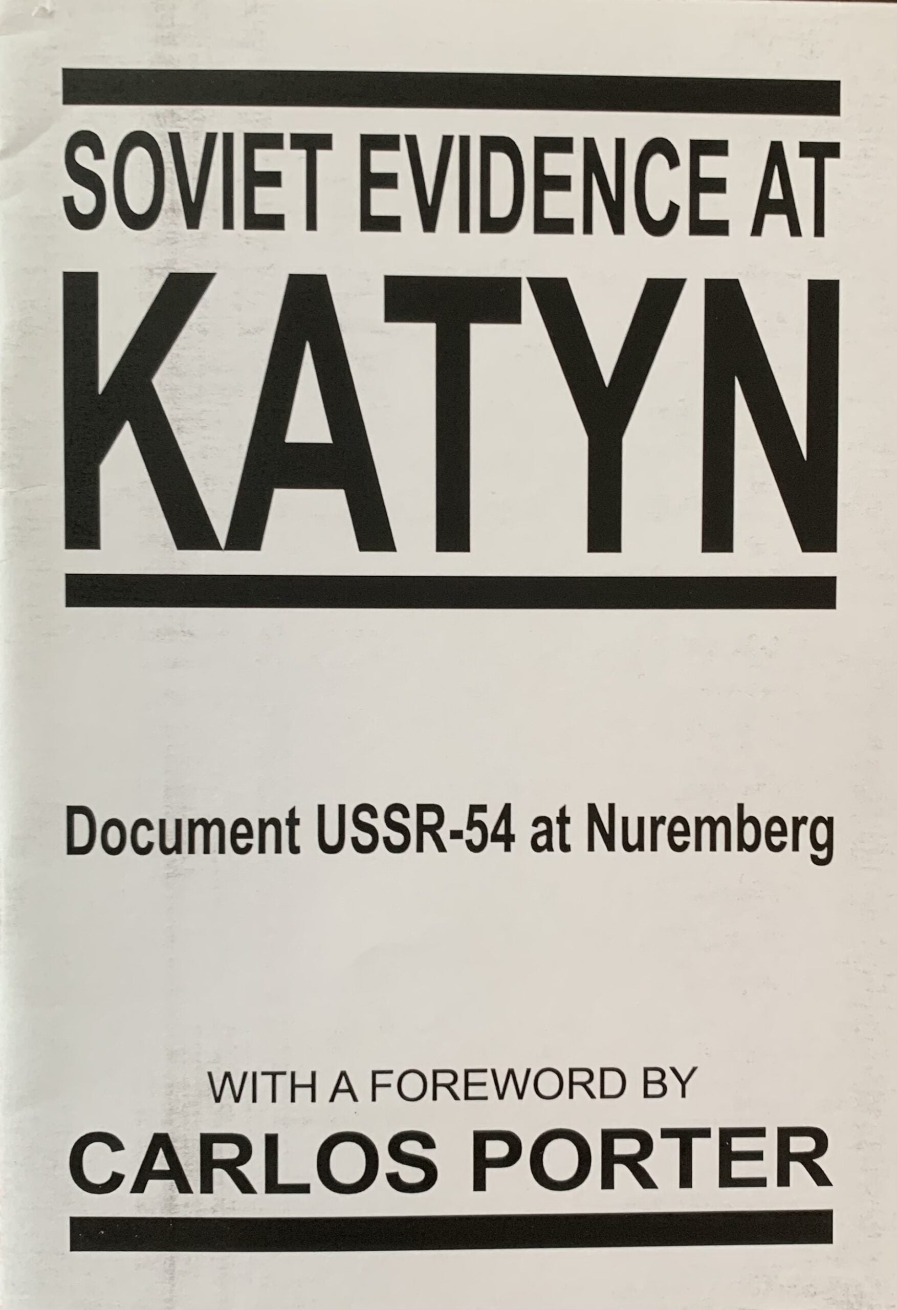 SOVIET EVIDENCE AT KATYN