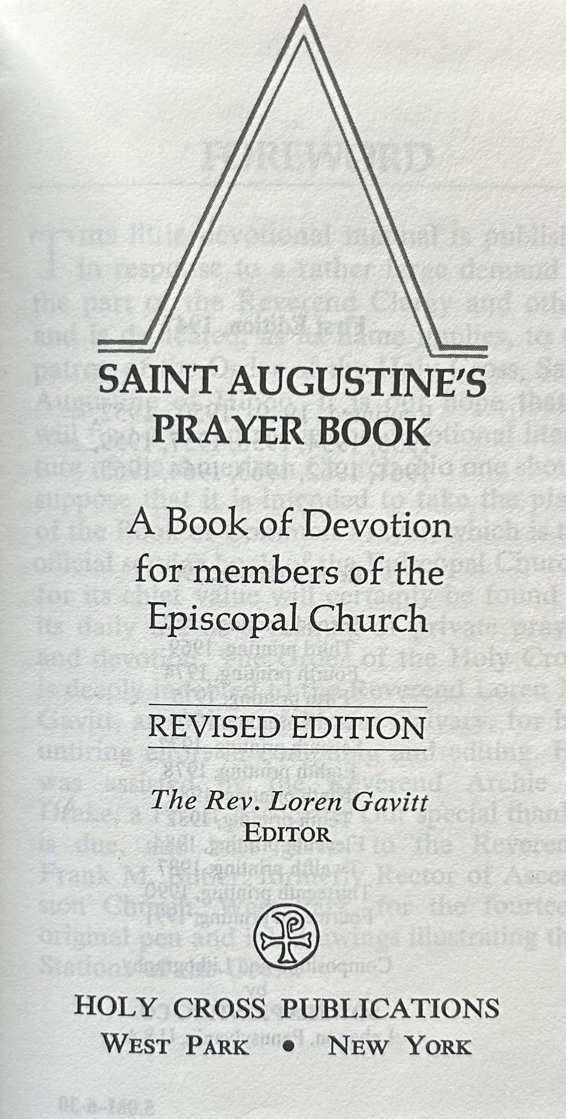 SAINT AUGUSTINE'S PRAYER BOOK (Episcopal Church Devotional)