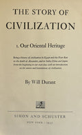 THE STORY OF CIVILIZATION Our Oriental Heritage (2 Vol Set) 1935
