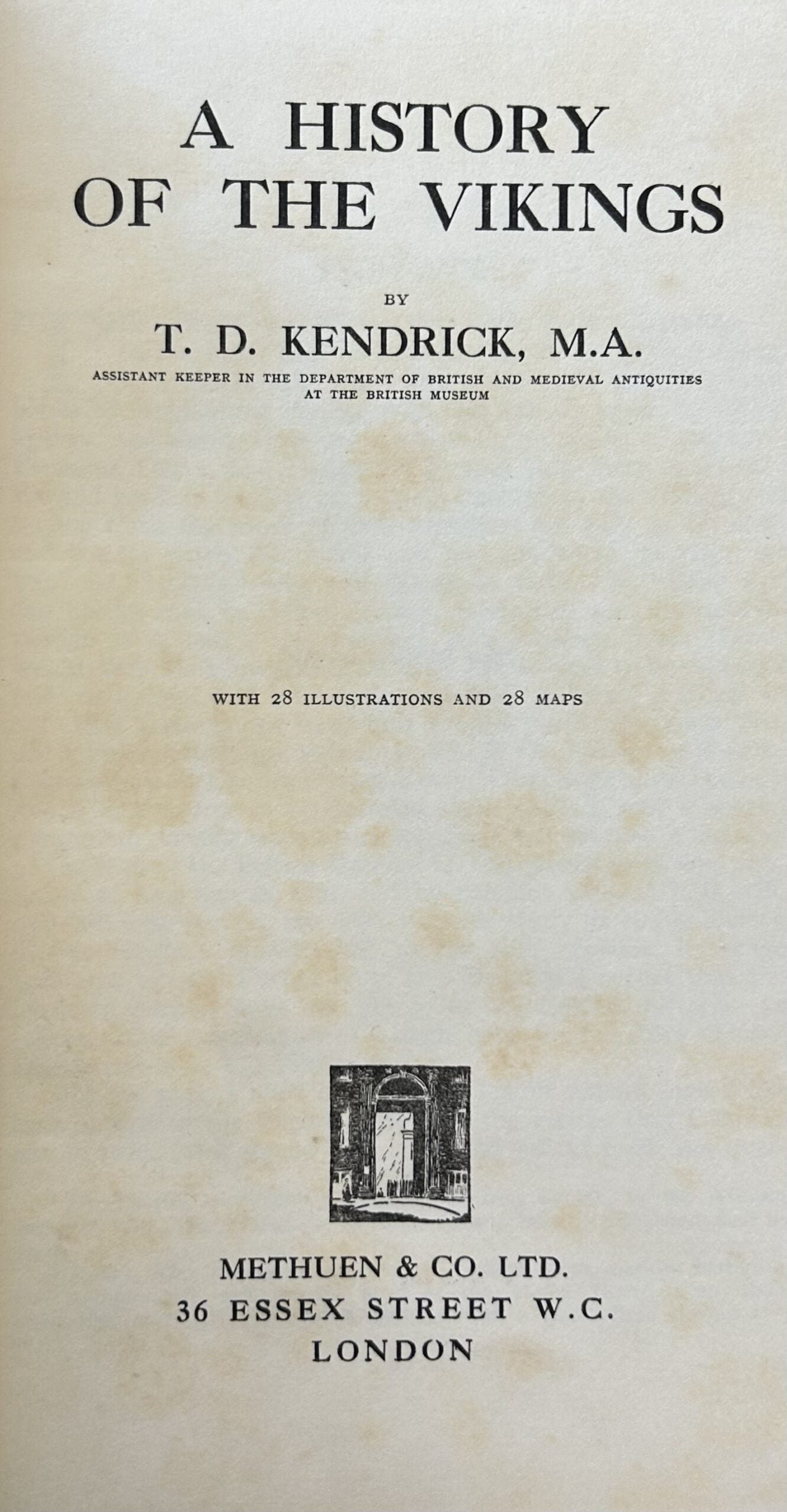 A HISTORY OF THE VIKINGS  1930