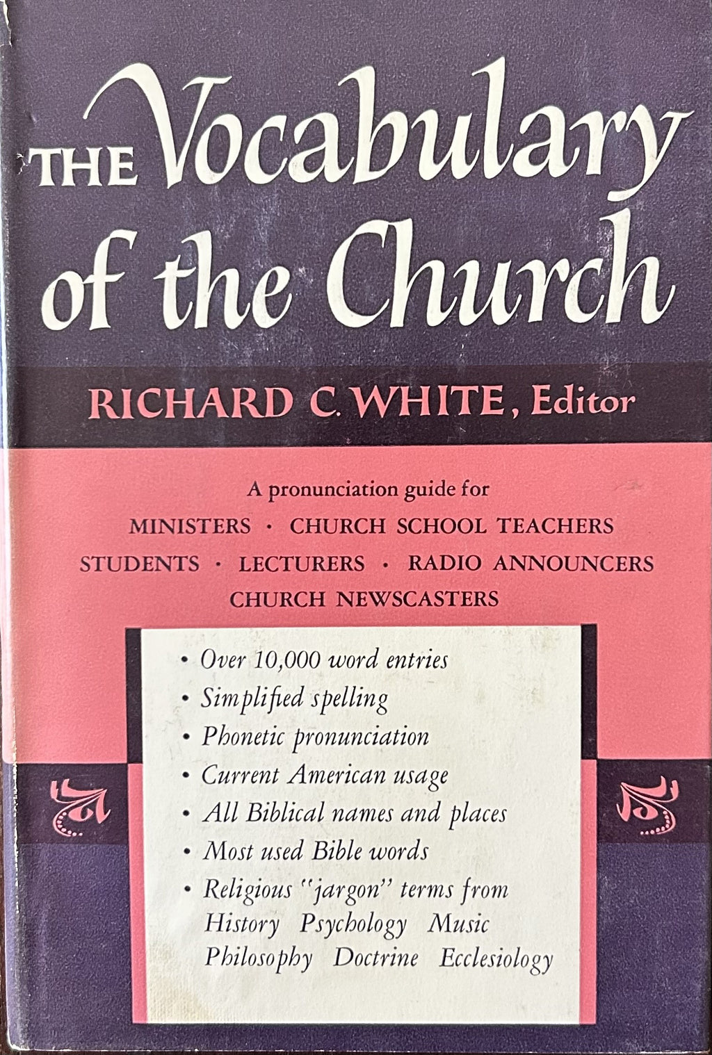 THE VOCABULARY OF THE CHURCH