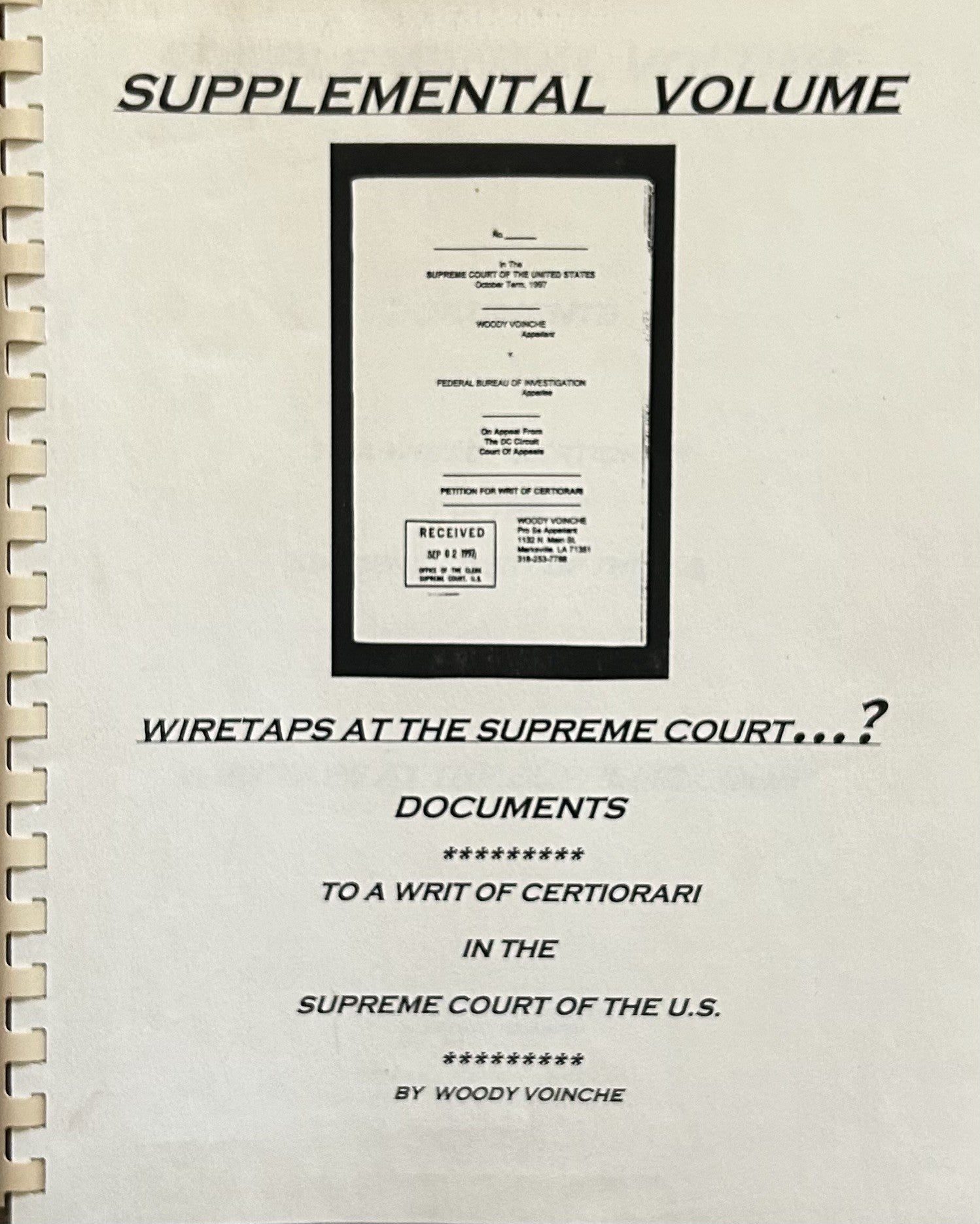 Supplemental Volume: Wiretaps at the Supreme Court?