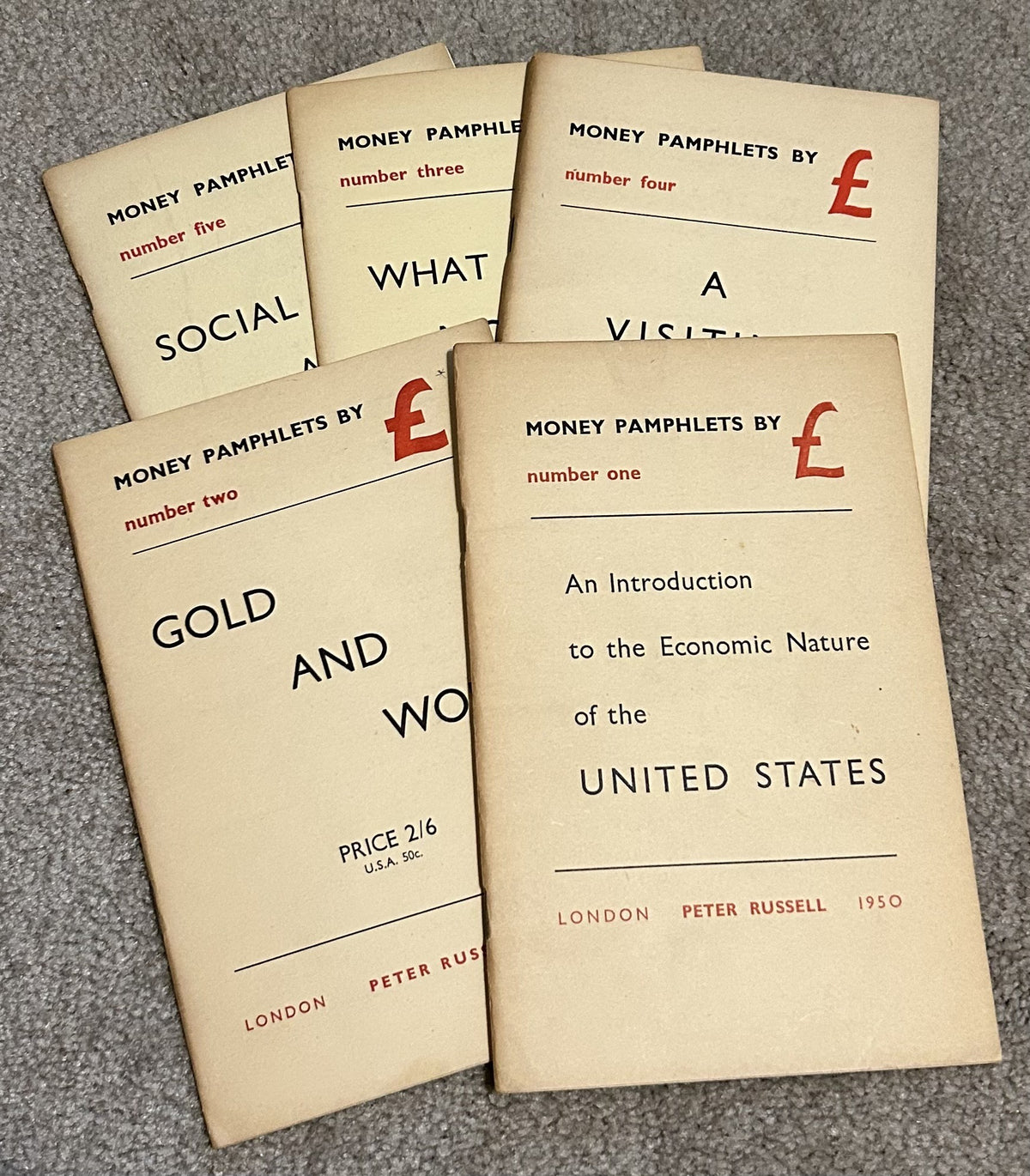 MONEY PAMPHLETS - Set of 5 (from London publisher, 1950s)