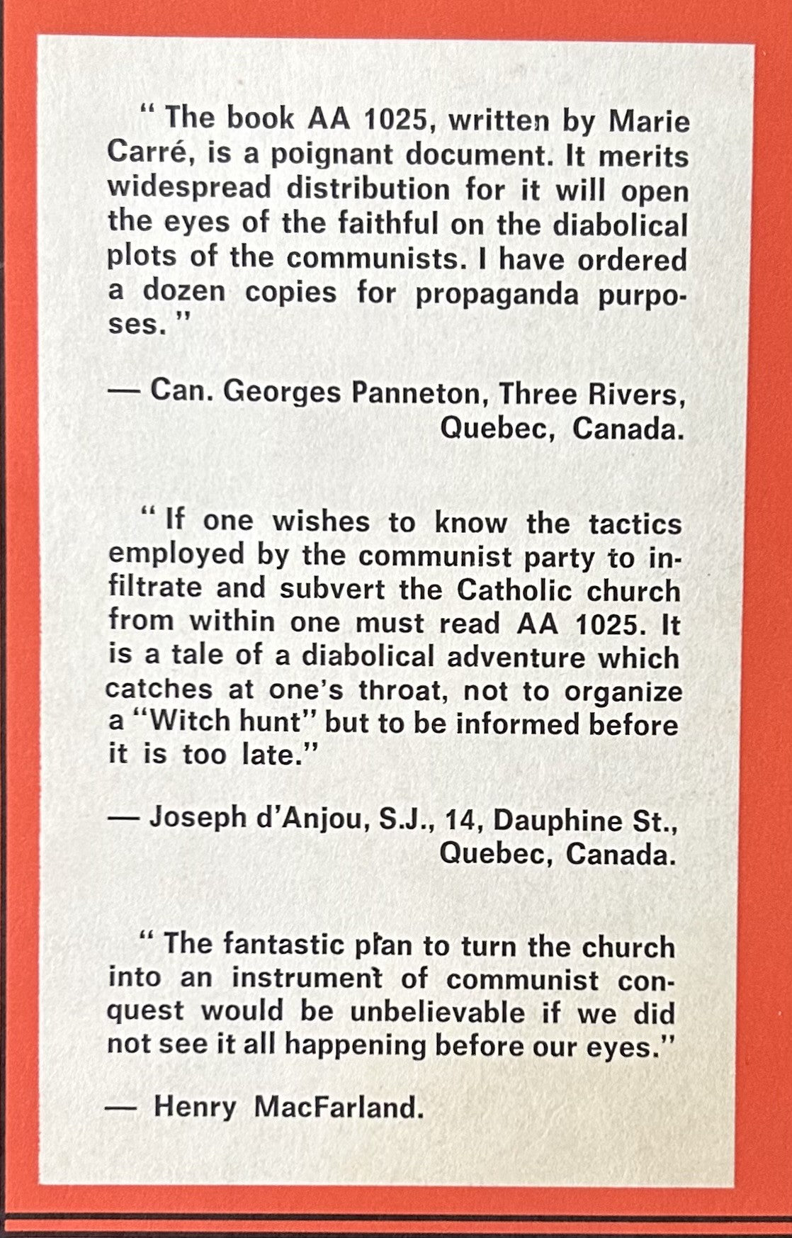 AA 1025 The Memoirs of an Anti-Apostle
