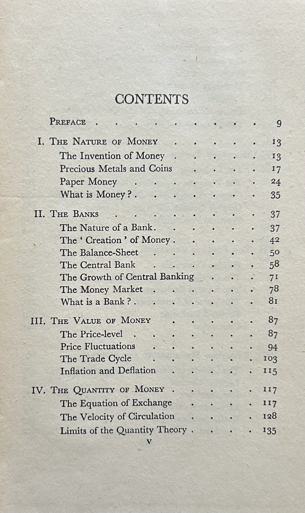 AN OUTLINE OF MONEY
