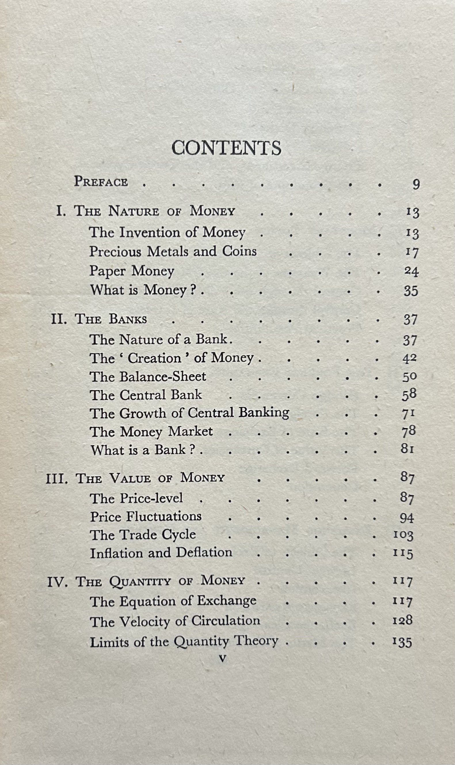 AN OUTLINE OF MONEY