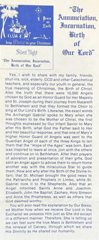 "THE ANNUNCIATION, INCARNATION, BIRTH OF OUR LORD"