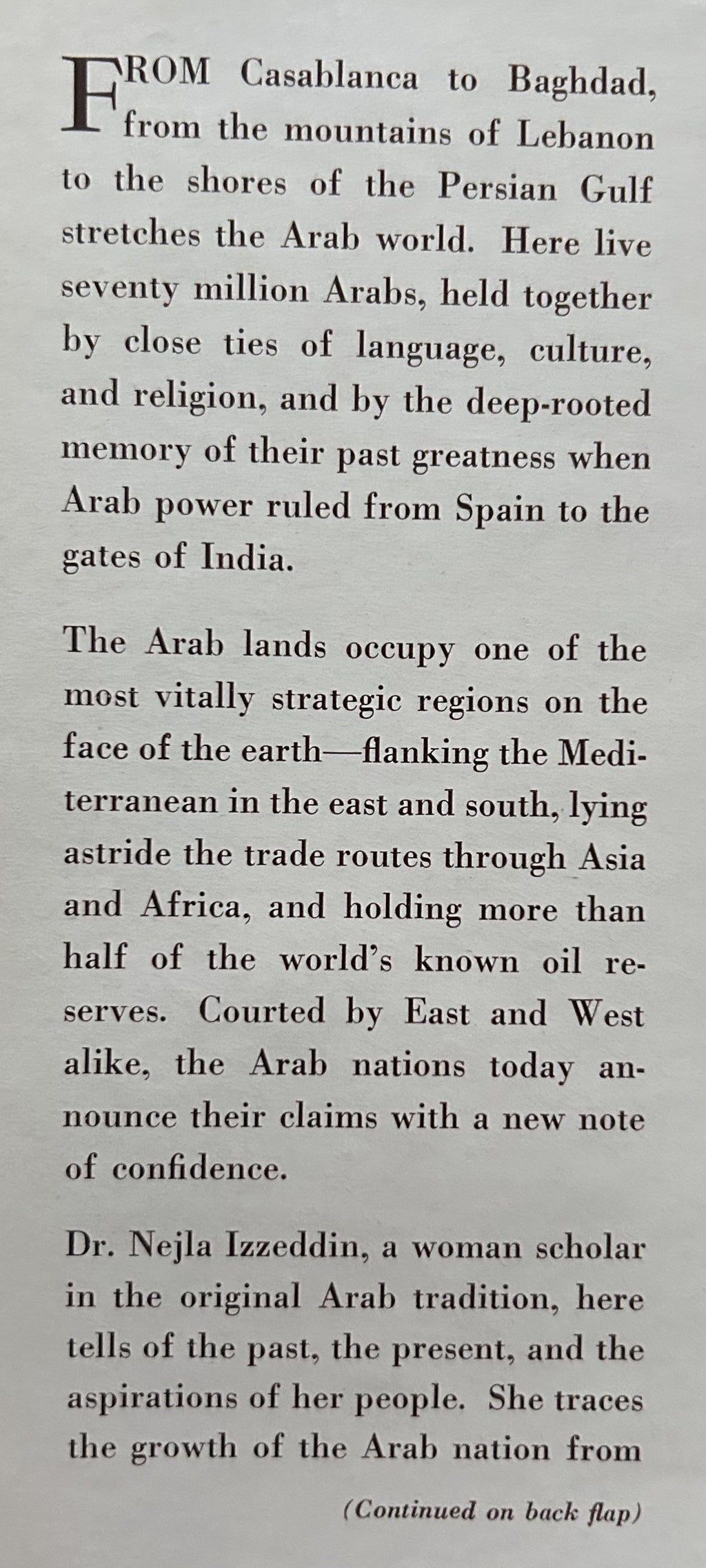 THE ARAB WORLD: Past, Present and Future