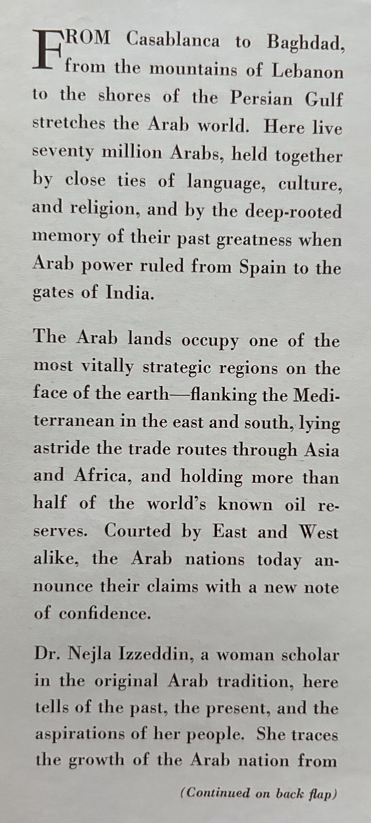 THE ARAB WORLD: Past, Present and Future