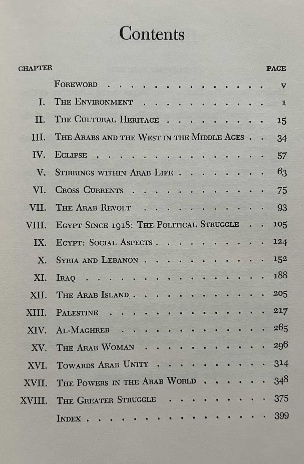 THE ARAB WORLD: Past, Present and Future
