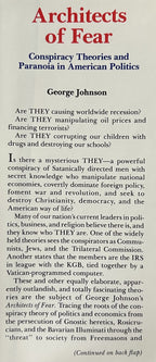 ARCHITECTS OF FEAR Conspiracy Theories and Paranoia in American Politics