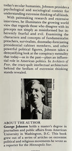 ARCHITECTS OF FEAR Conspiracy Theories and Paranoia in American Politics
