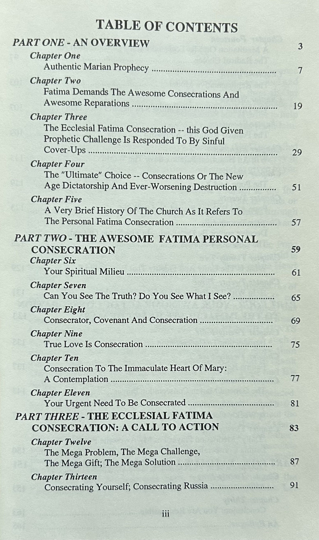 AWESOME FATIMA CONSECRATIONS