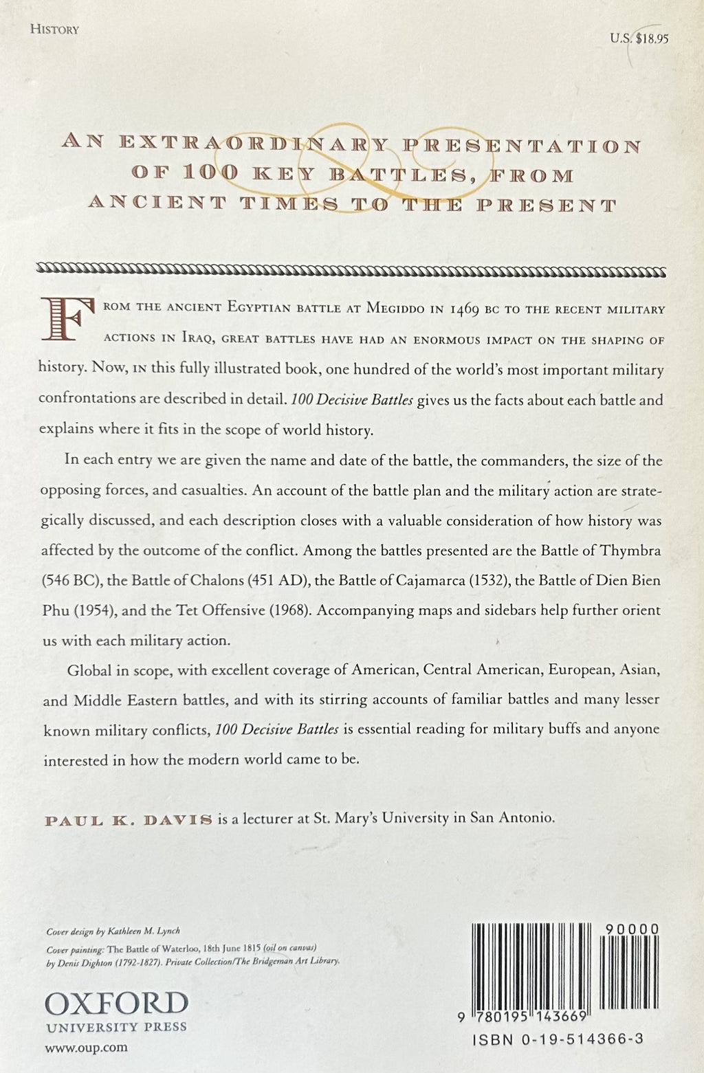 100 DECISIVE BATTLES From Ancient Times to the Present