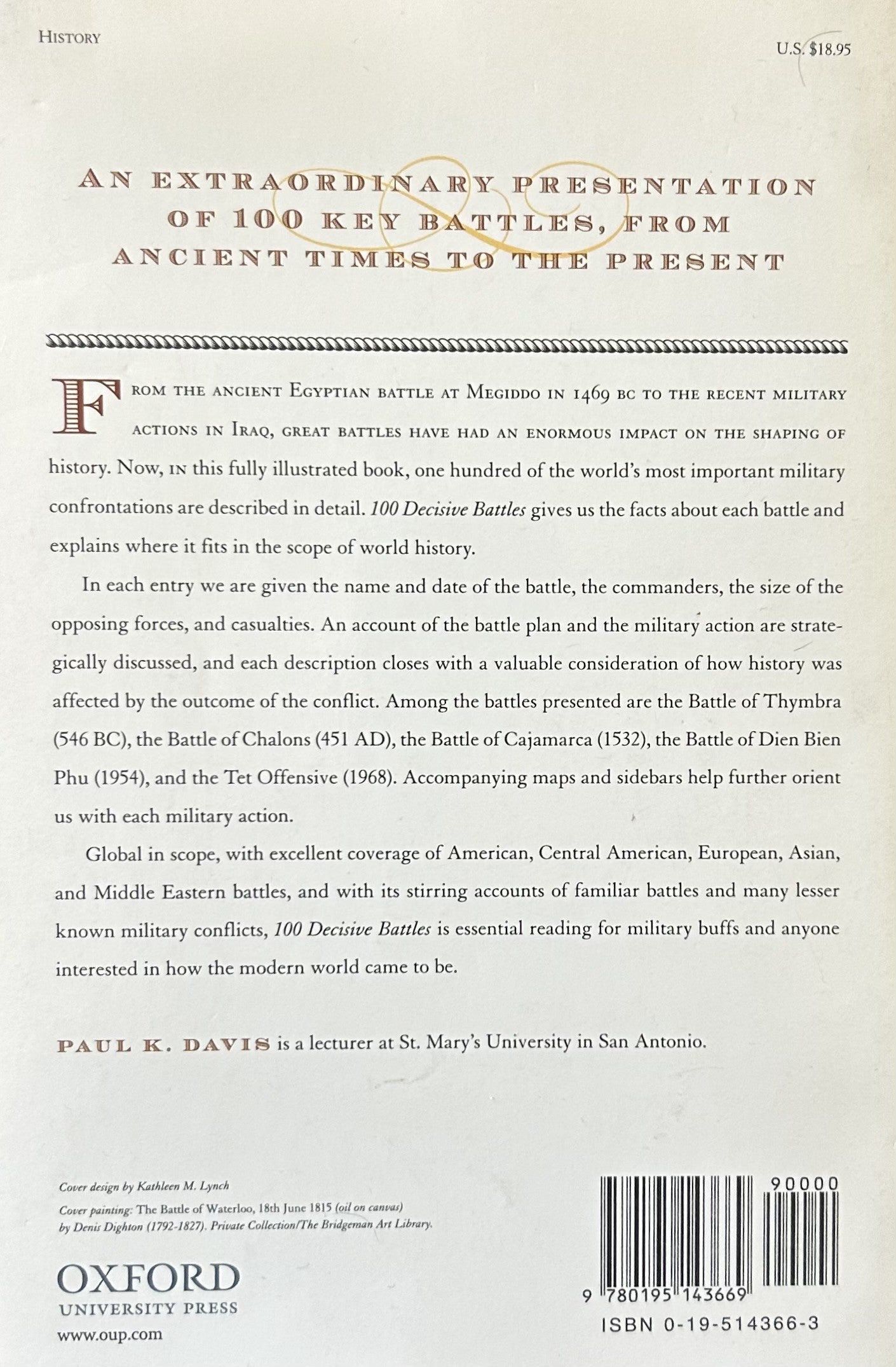 100 DECISIVE BATTLES From Ancient Times to the Present